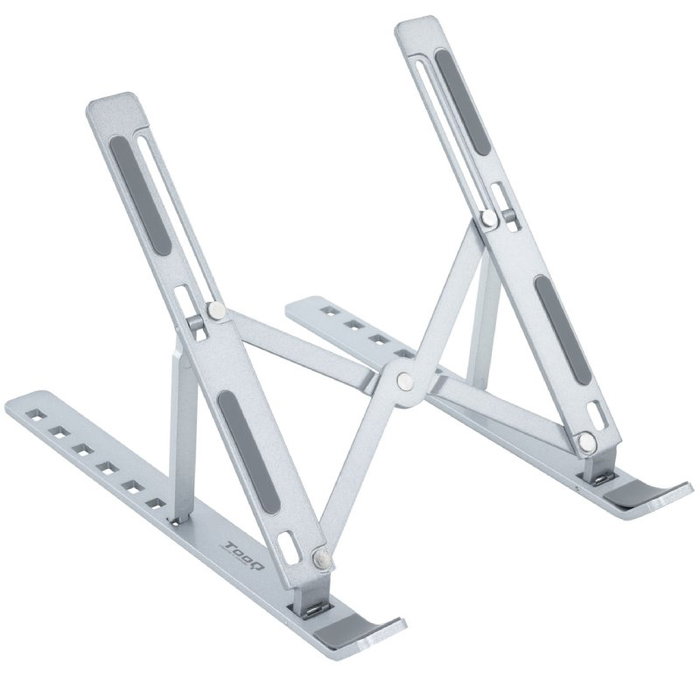 Tooq Soporte Elevador de Aluminio Plegable para Portátiles de 11-15 Pulgadas, Plata Tooq Soporte Elevador de Aluminio Plegable para Portátiles de 11-15 Pulgadas, Plata